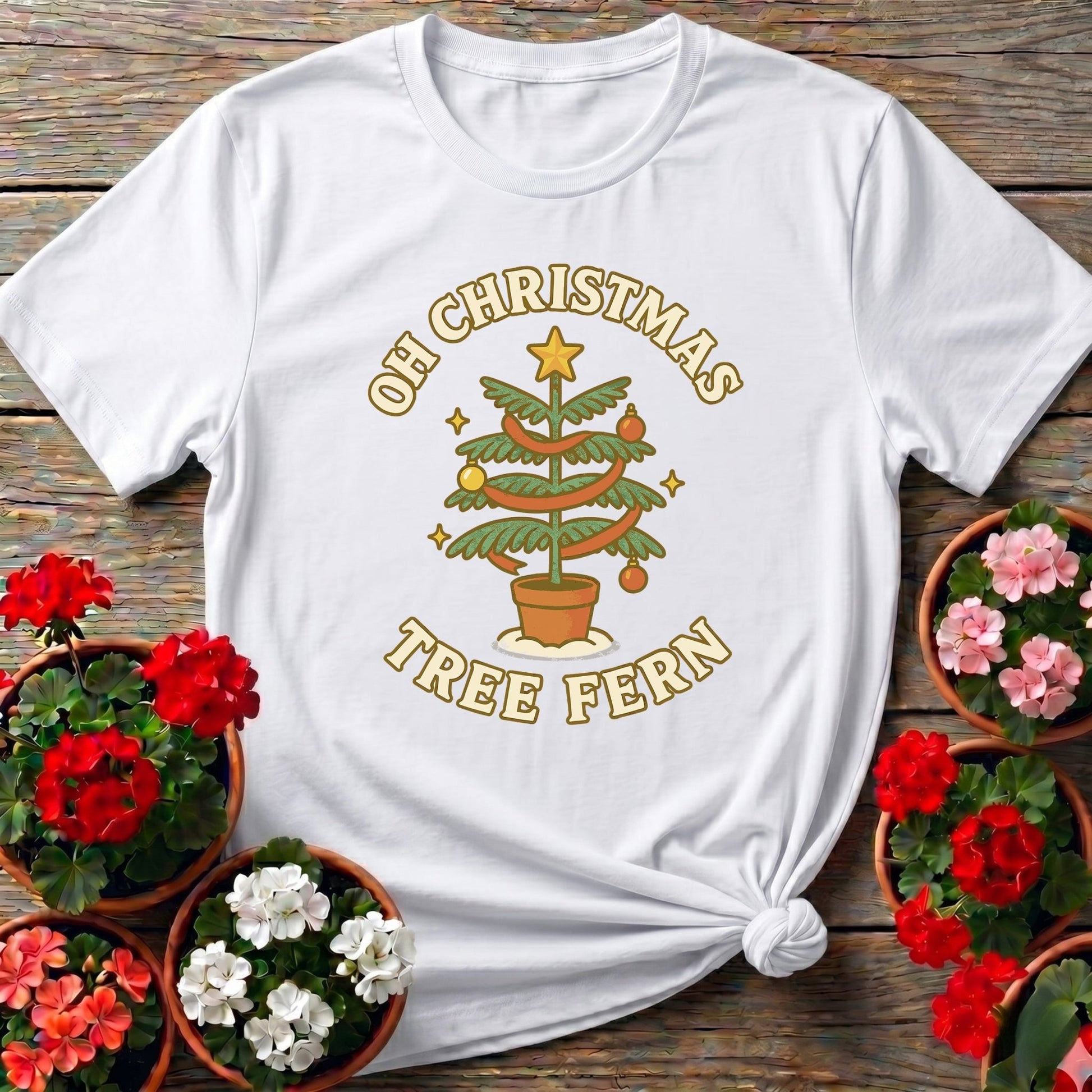 Oh Christmas Tree Fern Funny Holiday T-shirt - GardeningTshirts