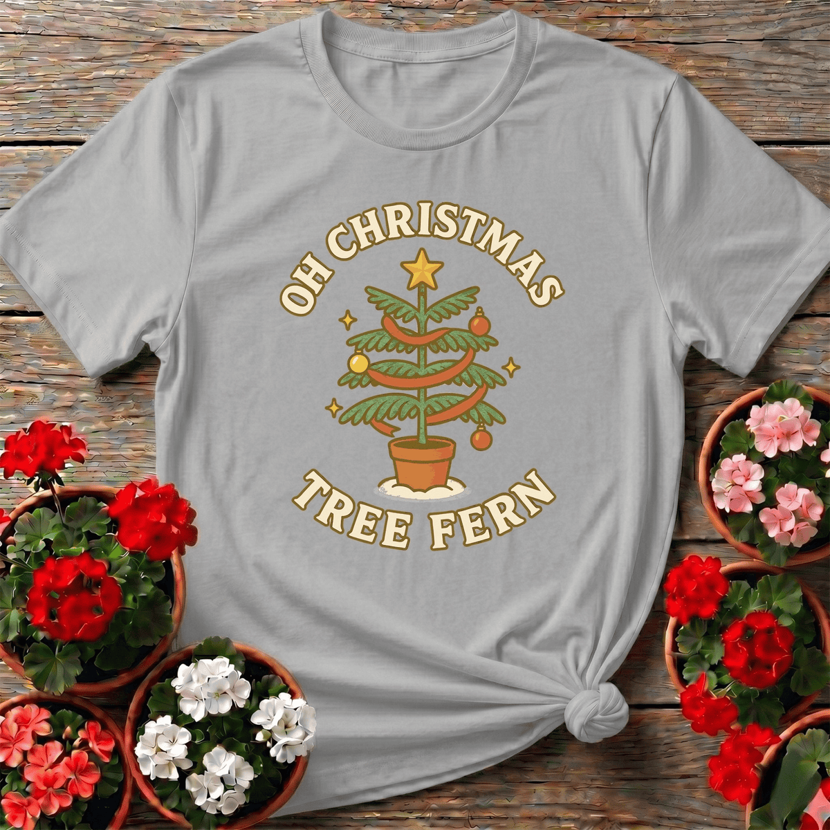 Oh Christmas Tree Fern Funny Holiday T-shirt - GardeningTshirts