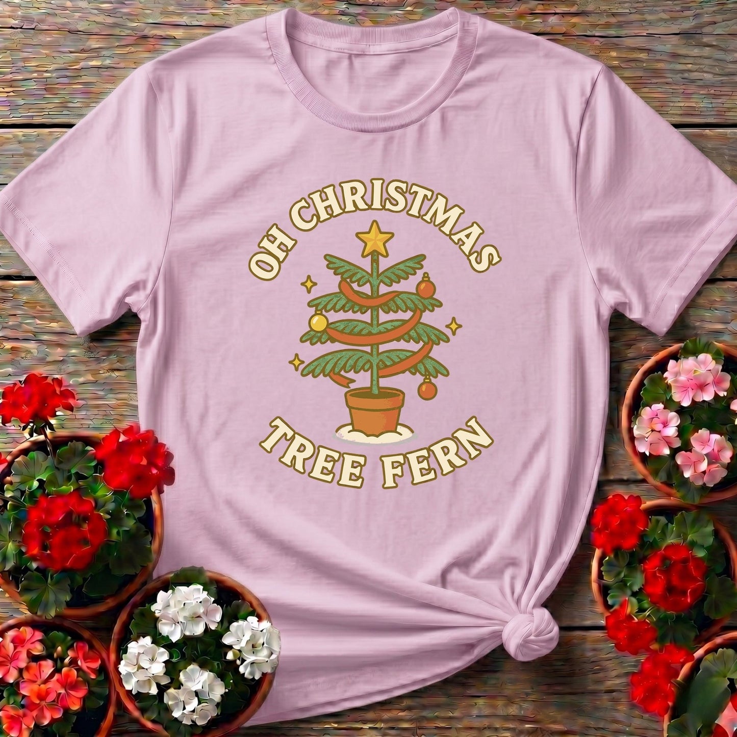 Oh Christmas Tree Fern Funny Holiday T-shirt - GardeningTshirts