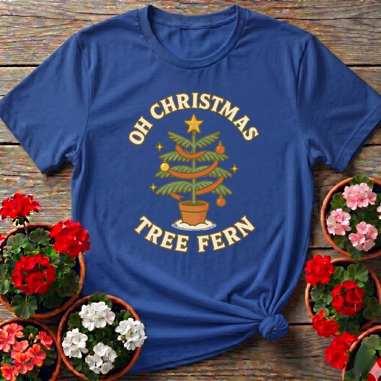 Oh Christmas Tree Fern Funny Holiday T-shirt - GardeningTshirts