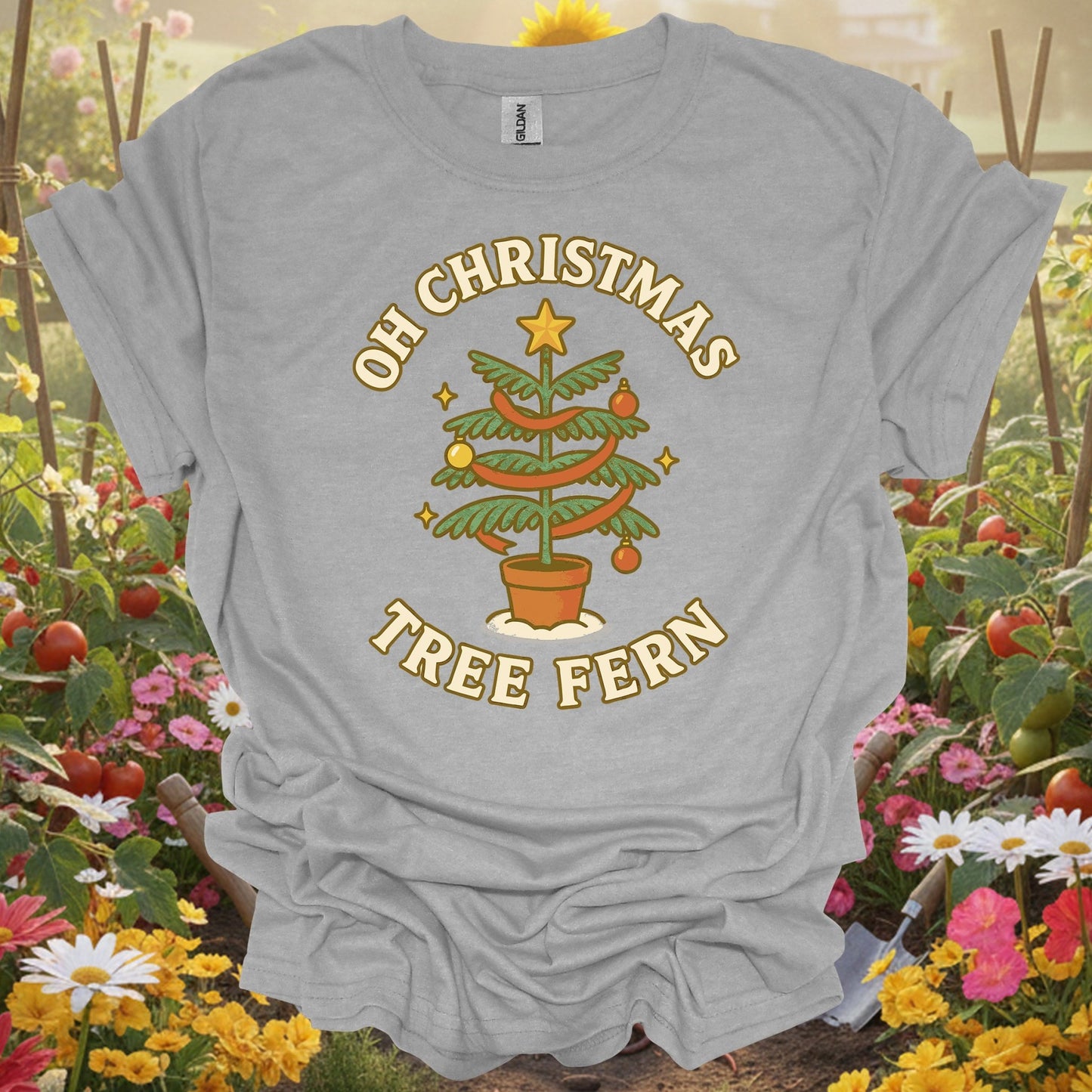 "Oh Christmas Tree Fern" Funny Holiday T-Shirt - GardeningTshirts