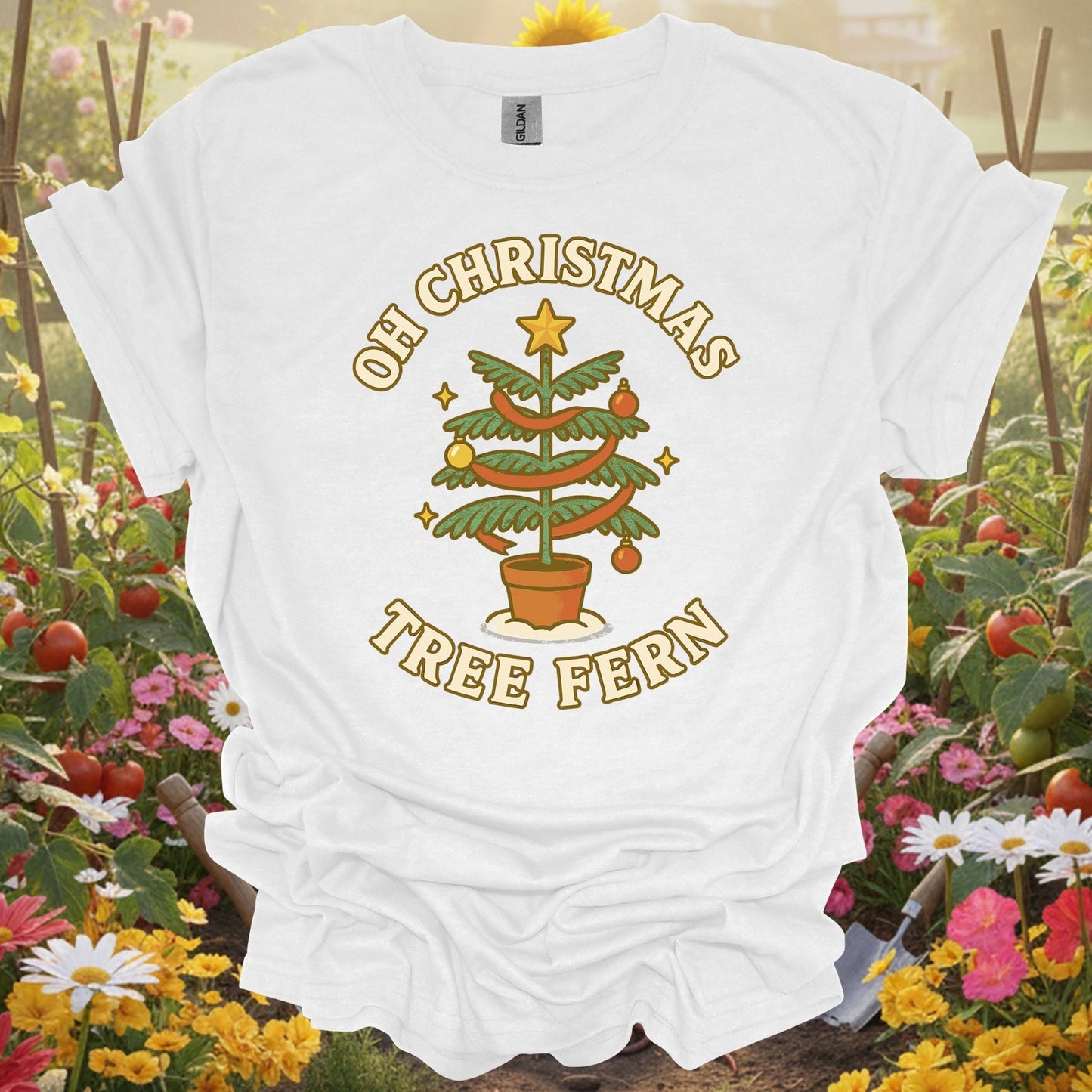 "Oh Christmas Tree Fern" Funny Holiday T-Shirt - GardeningTshirts