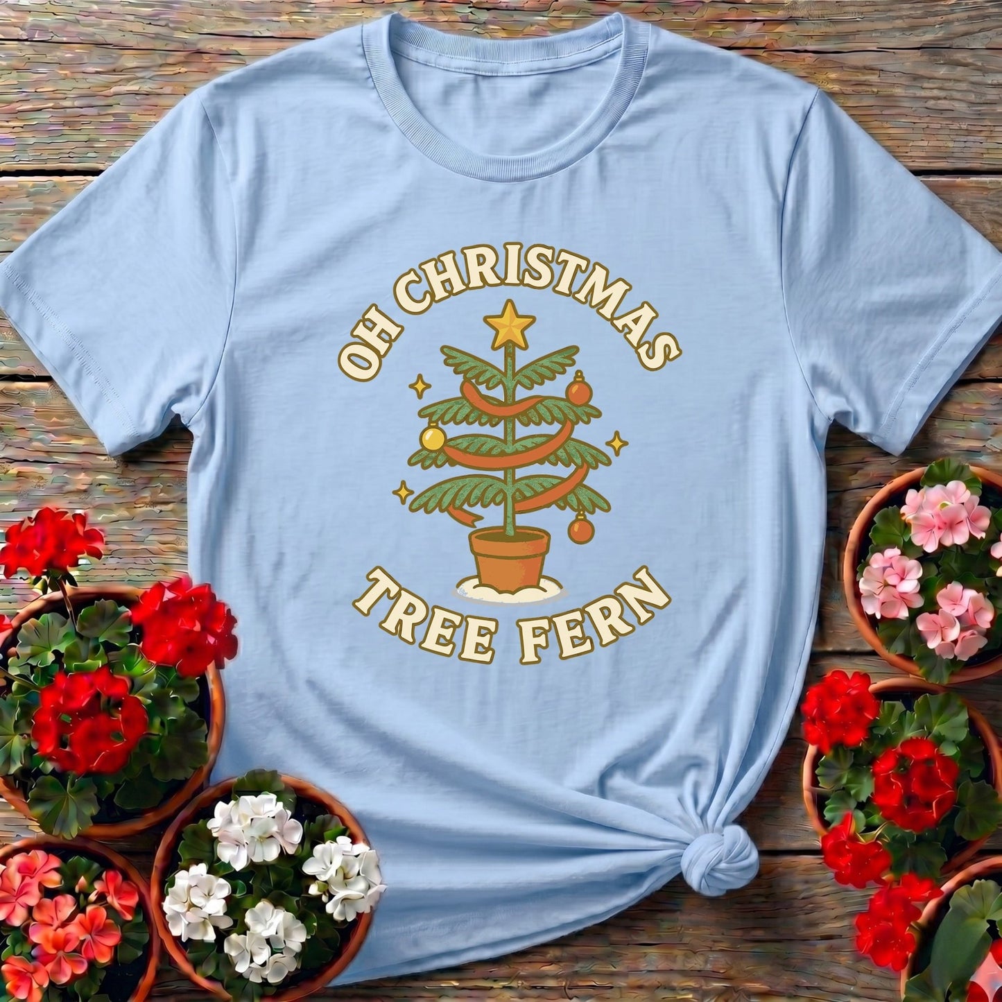Oh Christmas Tree Fern Funny Holiday T-shirt - GardeningTshirts