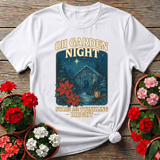 Oh Garden Night Romantic Christmas T-shirt - GardeningTshirts