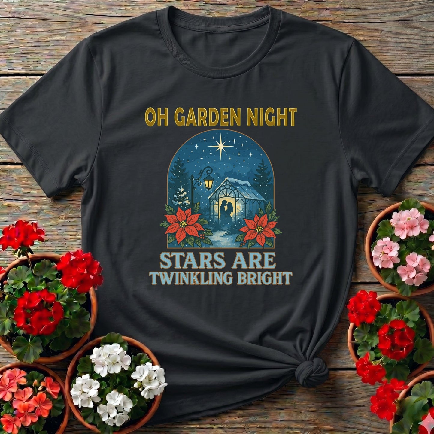 Oh Garden Night Stars Twinkling Bright T-shirt - GardeningTshirts