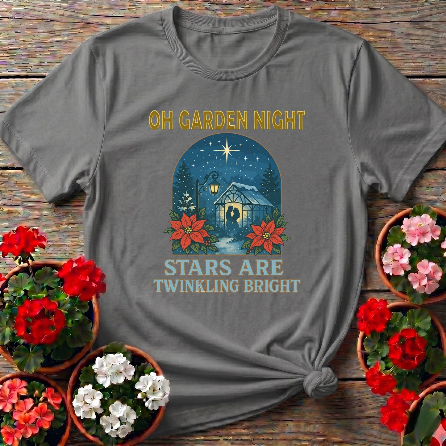 Oh Garden Night Stars Twinkling Bright T-shirt - GardeningTshirts