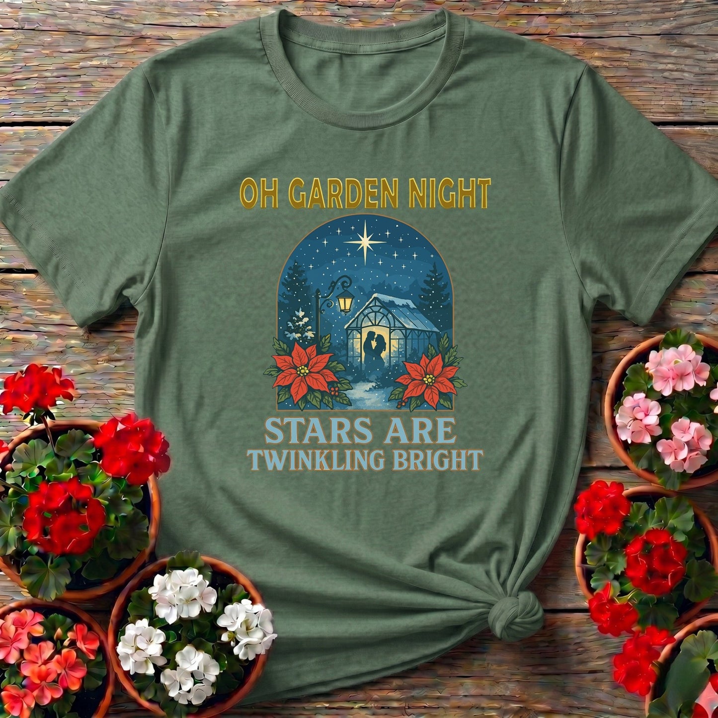 Oh Garden Night Stars Twinkling Bright T-shirt - GardeningTshirts