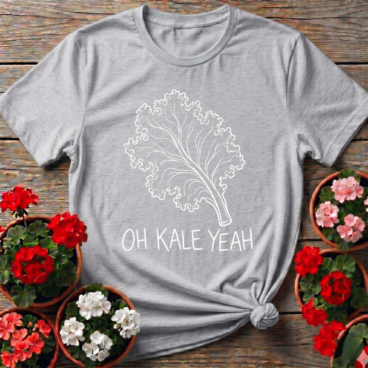 Oh Kale Yeah Funny Kale Gardening T-Shirt for Gardeners - GardeningTshirts