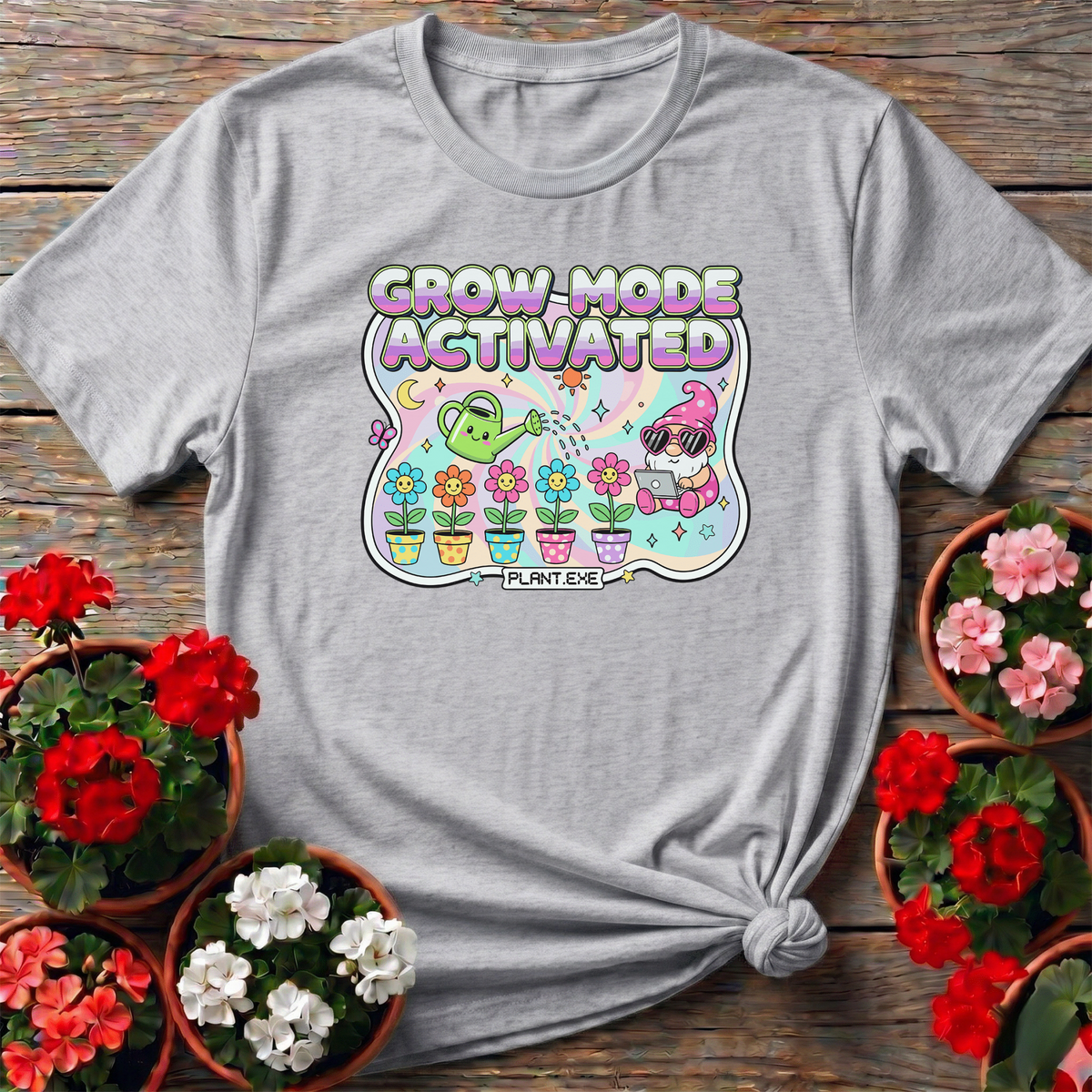 Grow Mode Activated Retro Y2K Kawaii Tee - GardeningTshirts