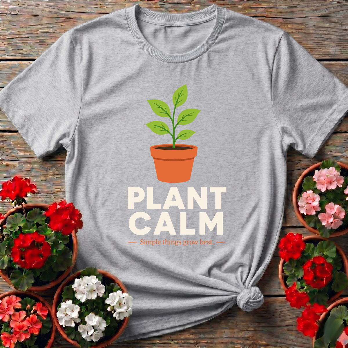 Plant Calm Simple Things Grow Best Gardening T-Shirt - GardeningTshirts