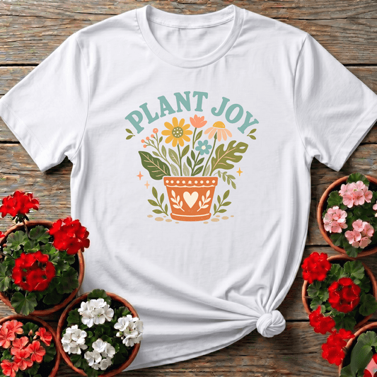 Plant Joy Floral Pot Gardening T-Shirt for Plant Lovers - GardeningTshirts