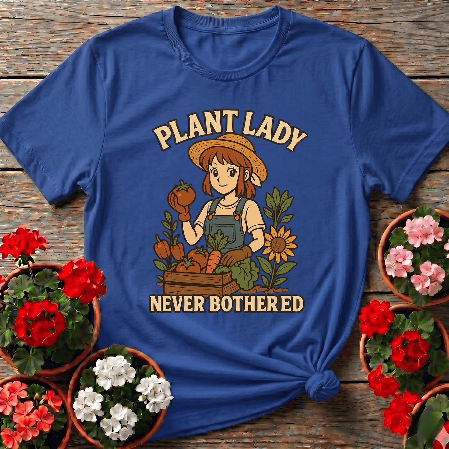 Plant Lady Never Bothered Funny Gardening T-Shirt - GardeningTshirts