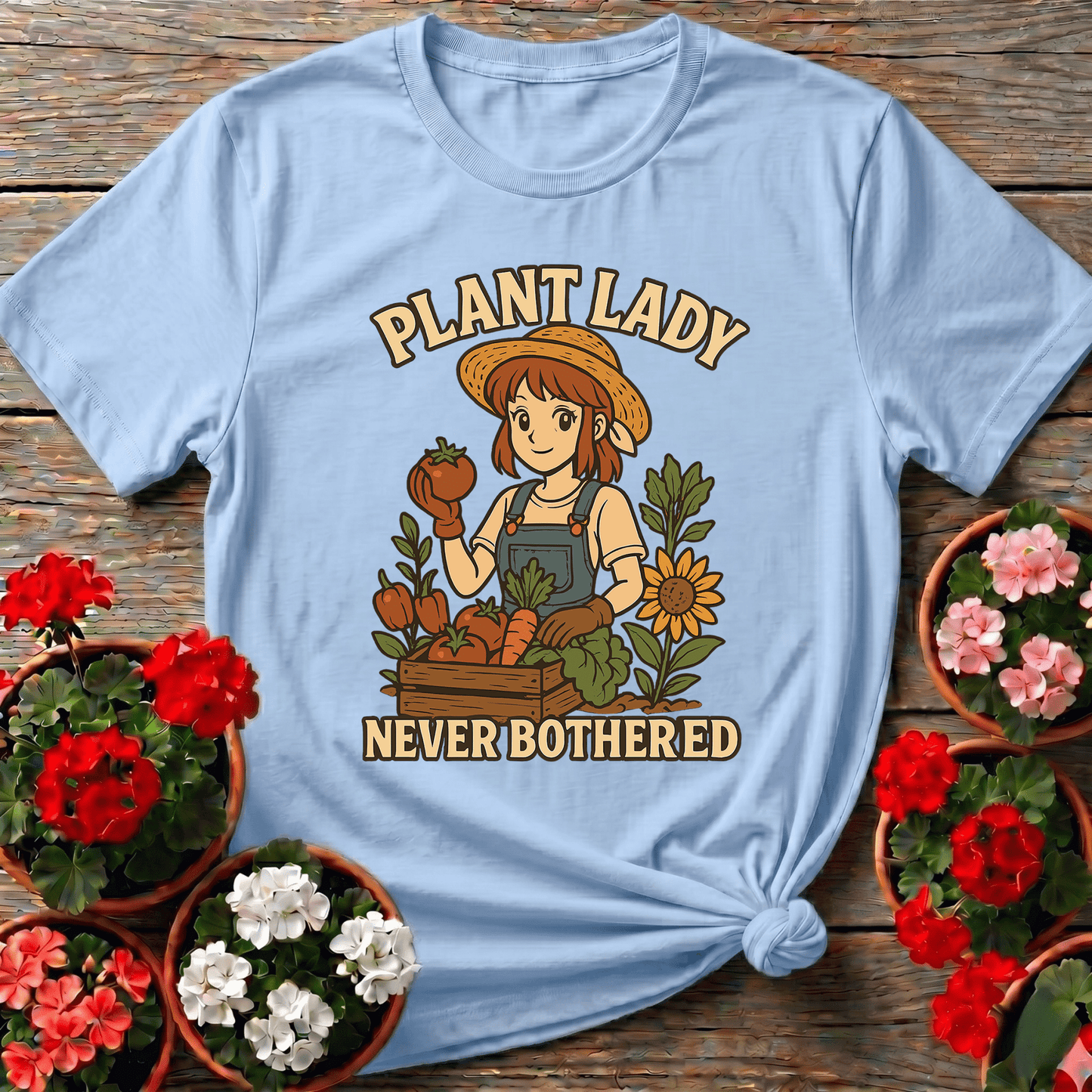 Plant Lady Never Bothered Funny Gardening T-Shirt - GardeningTshirts