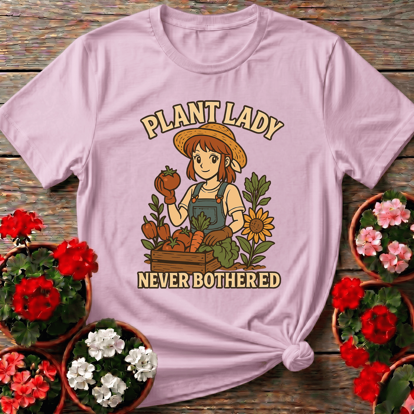 Plant Lady Never Bothered Funny Gardening T-Shirt - GardeningTshirts