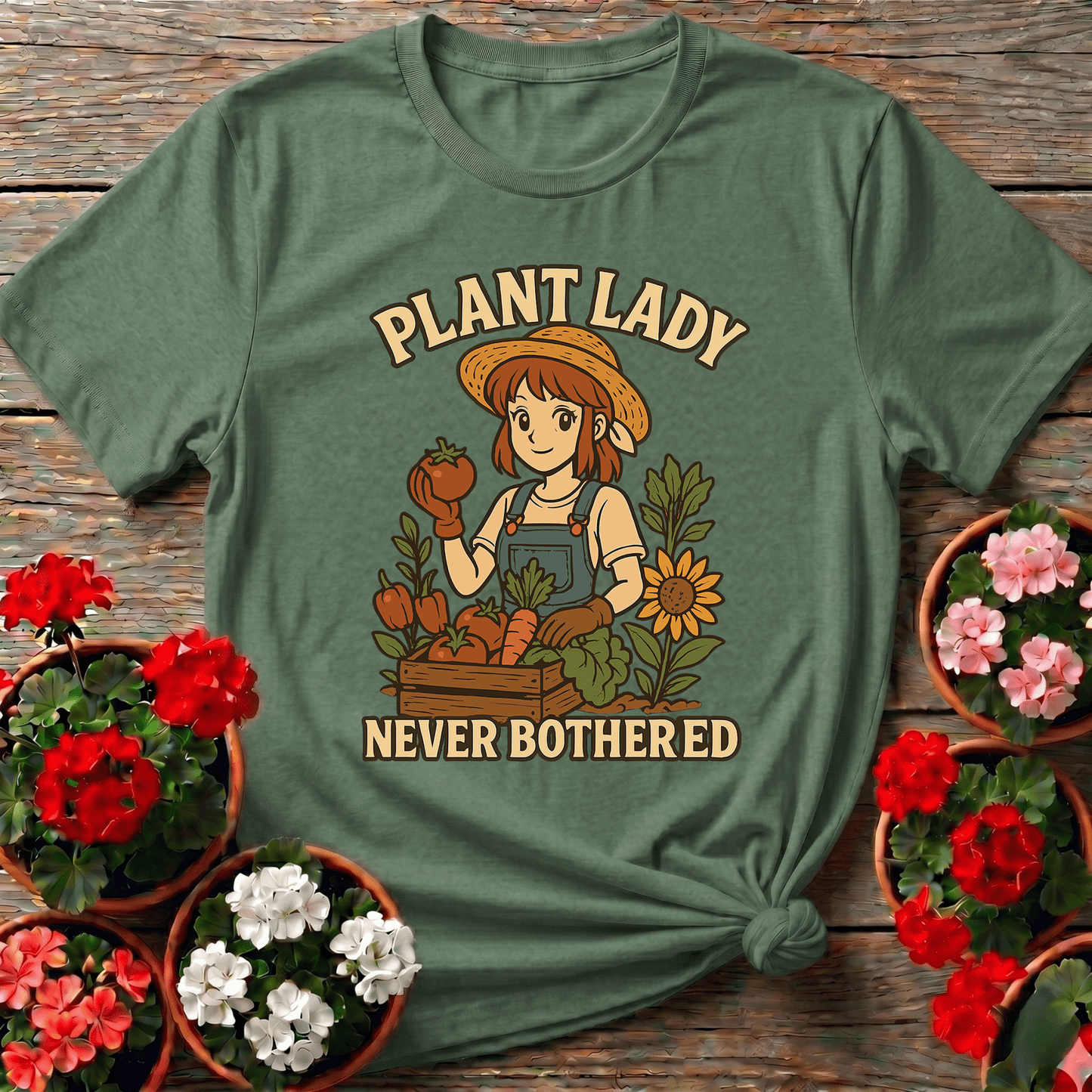 Plant Lady Never Bothered Funny Gardening T-Shirt - GardeningTshirts