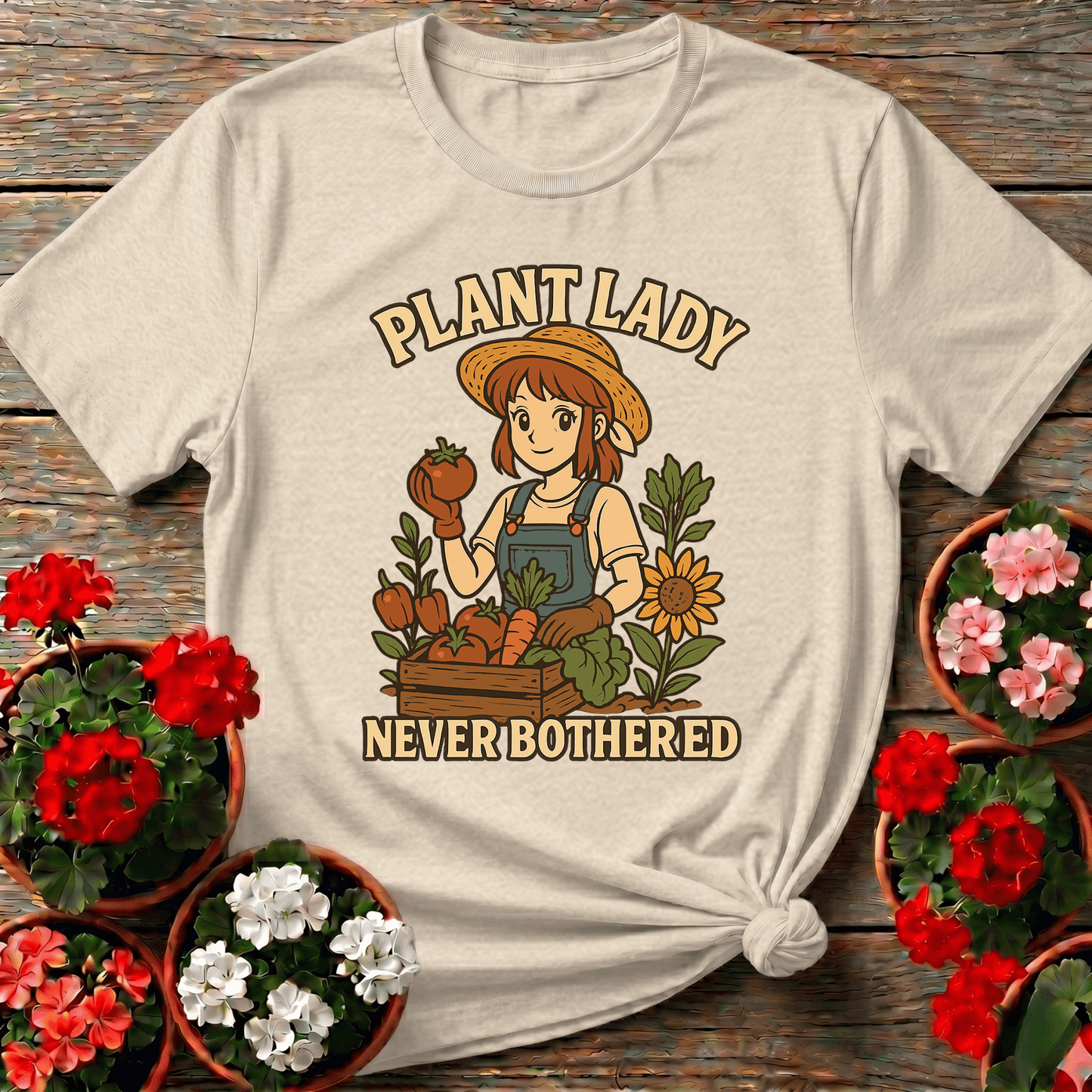 Plant Lady Never Bothered Funny Gardening T-Shirt - GardeningTshirts
