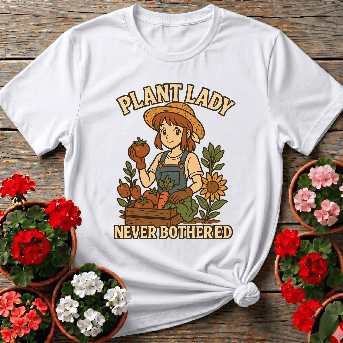 Plant Lady Never Bothered Funny Gardening T-Shirt - GardeningTshirts