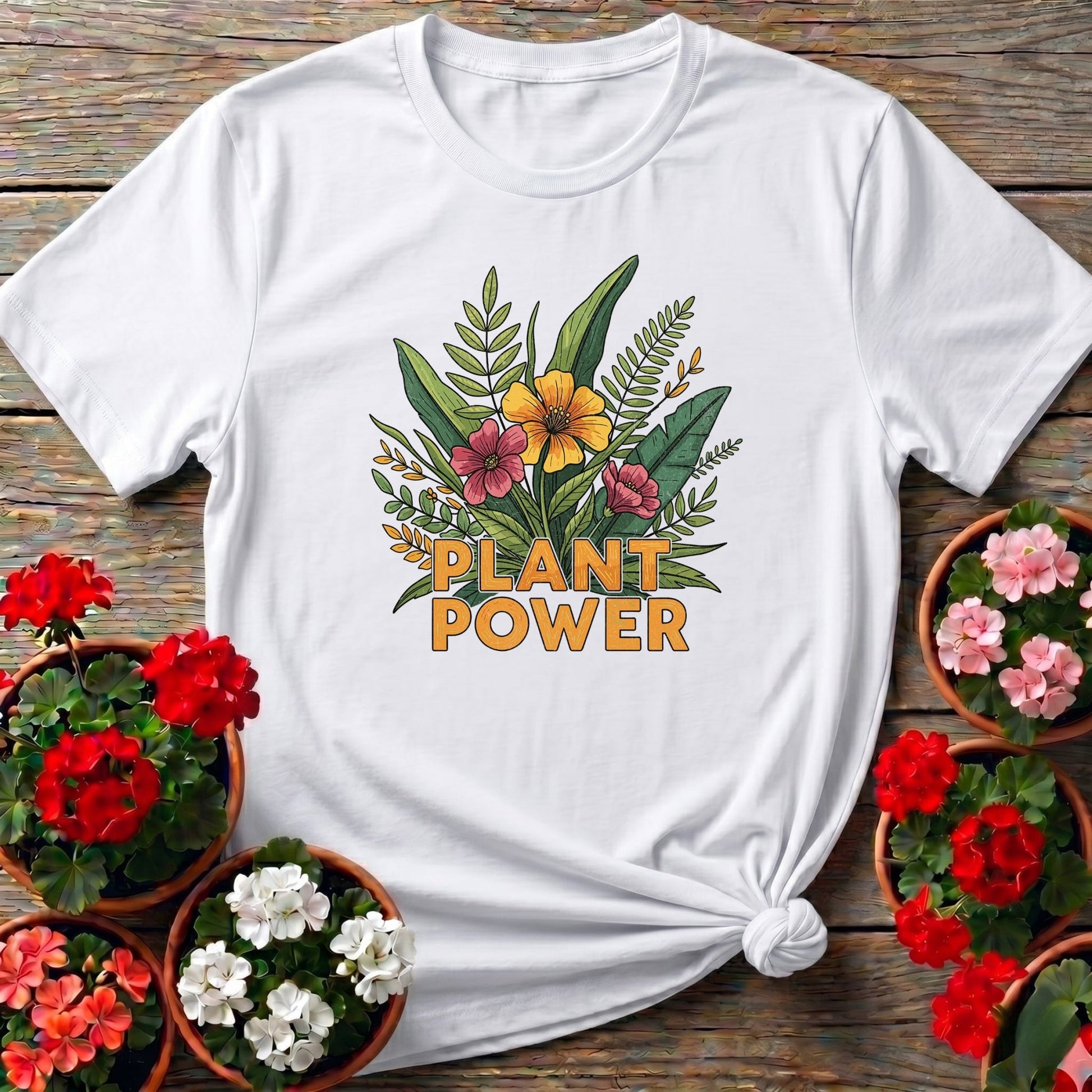 PLANT POWER Bold Botanical T-shirt - GardeningTshirts