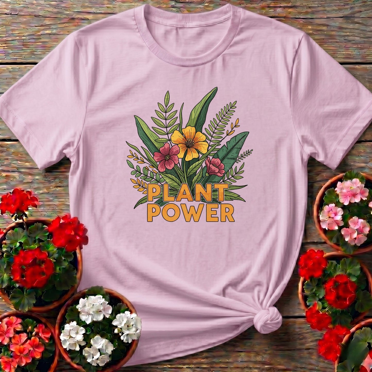 PLANT POWER Bold Botanical T-shirt - GardeningTshirts