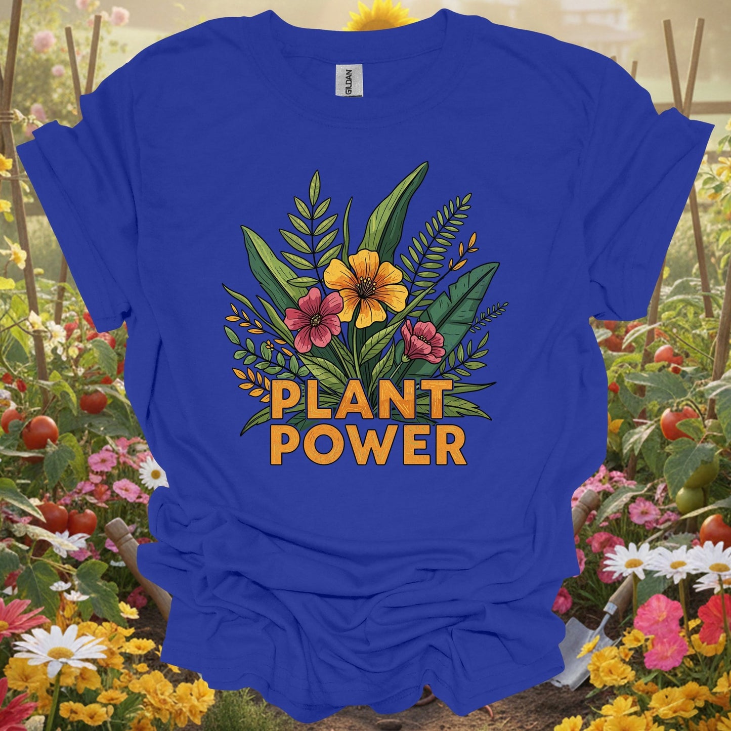 "PLANT POWER" Bold Botanical T-Shirt - GardeningTshirts