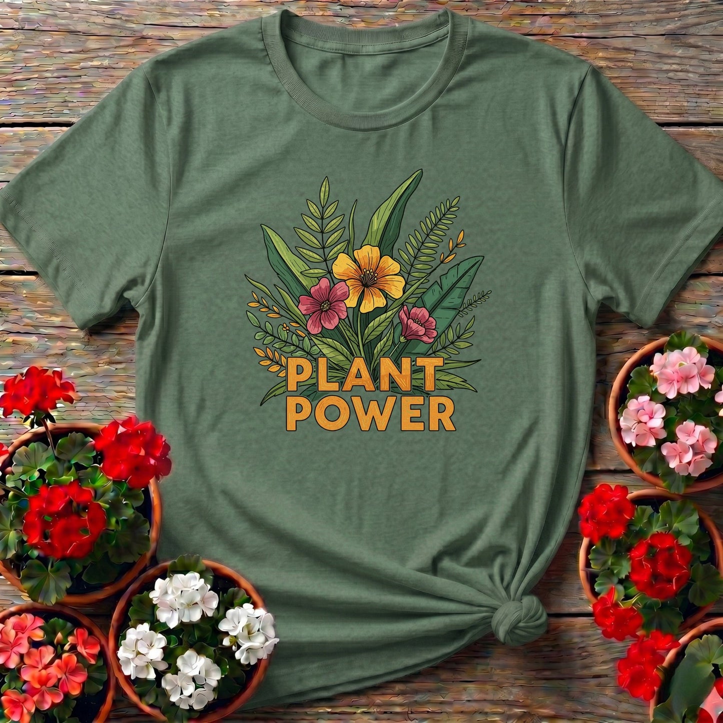 PLANT POWER Bold Botanical T-shirt - GardeningTshirts