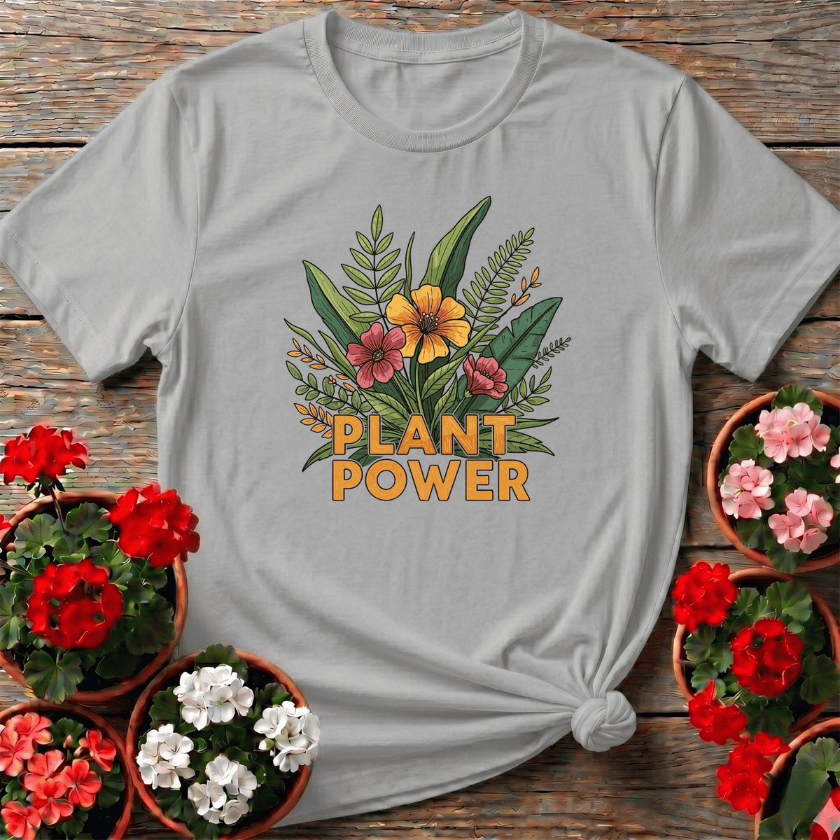 PLANT POWER Bold Botanical T-shirt - GardeningTshirts
