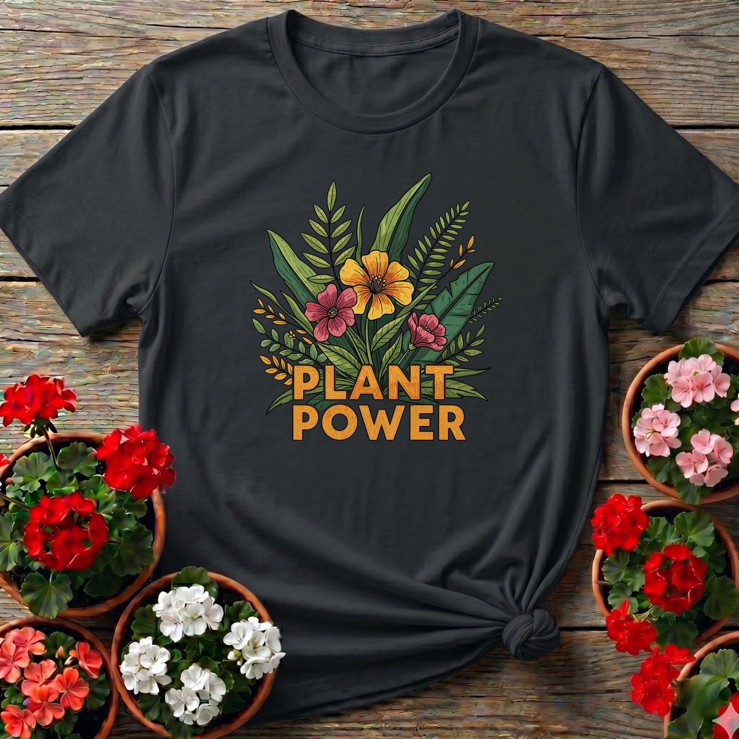 PLANT POWER Bold Botanical T-shirt - GardeningTshirts