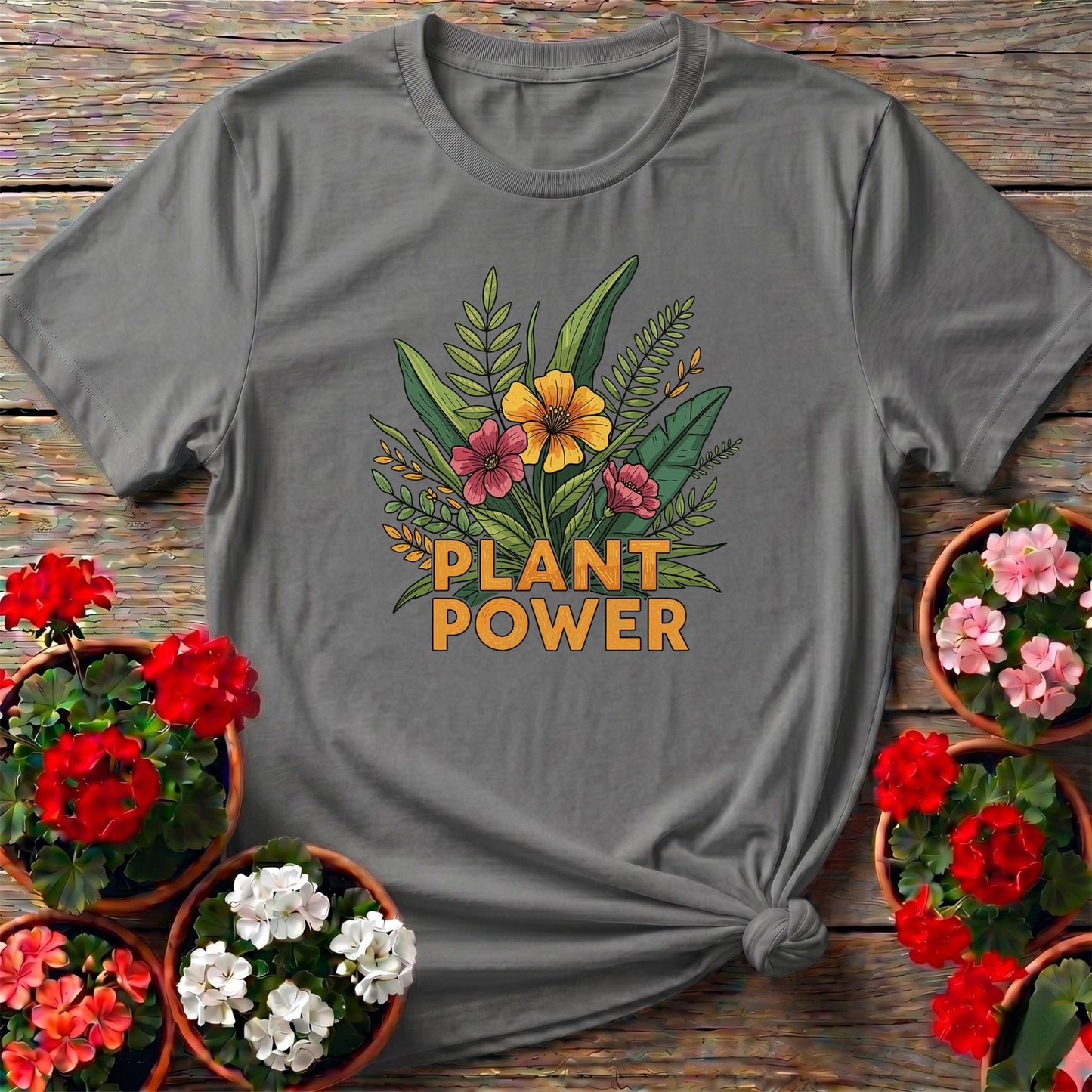 PLANT POWER Bold Botanical T-shirt - GardeningTshirts