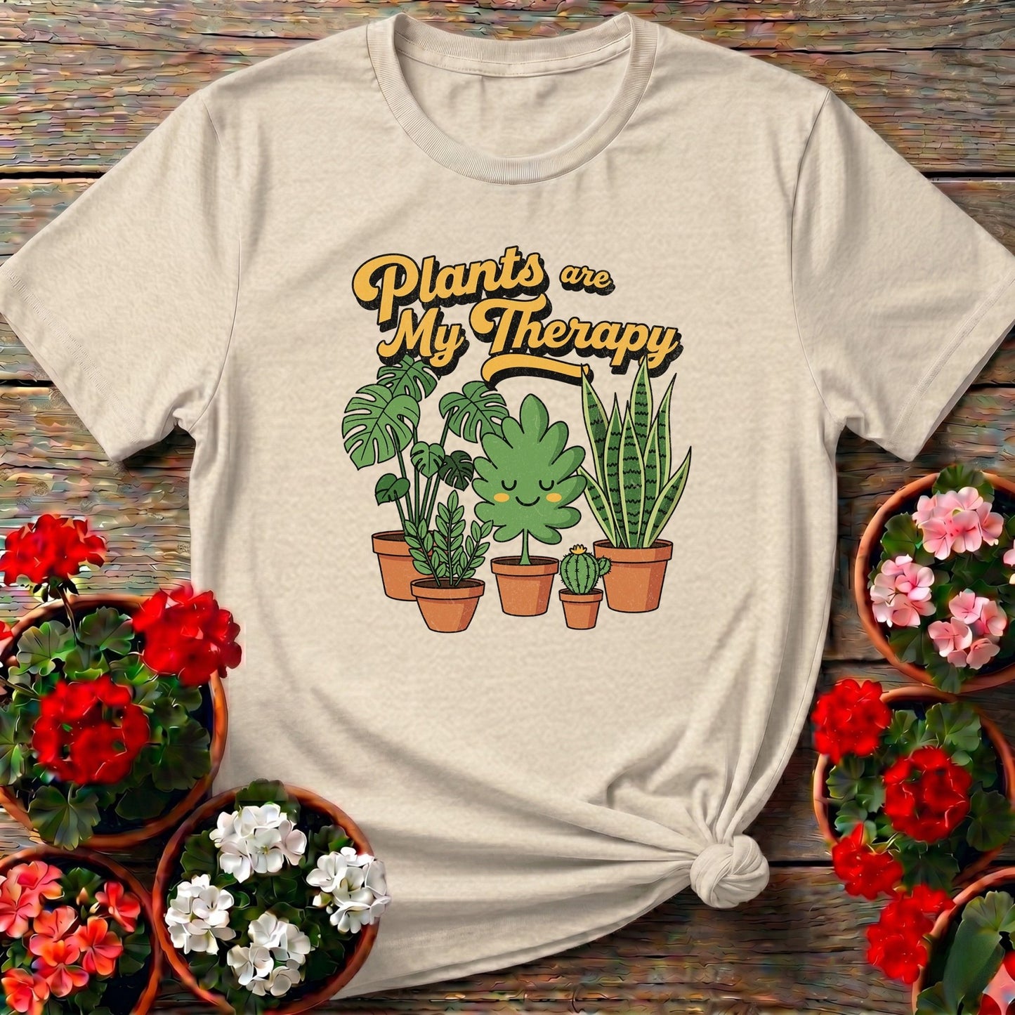 Plants Are My Therapy Houseplant T shirt - GardeningTshirts
