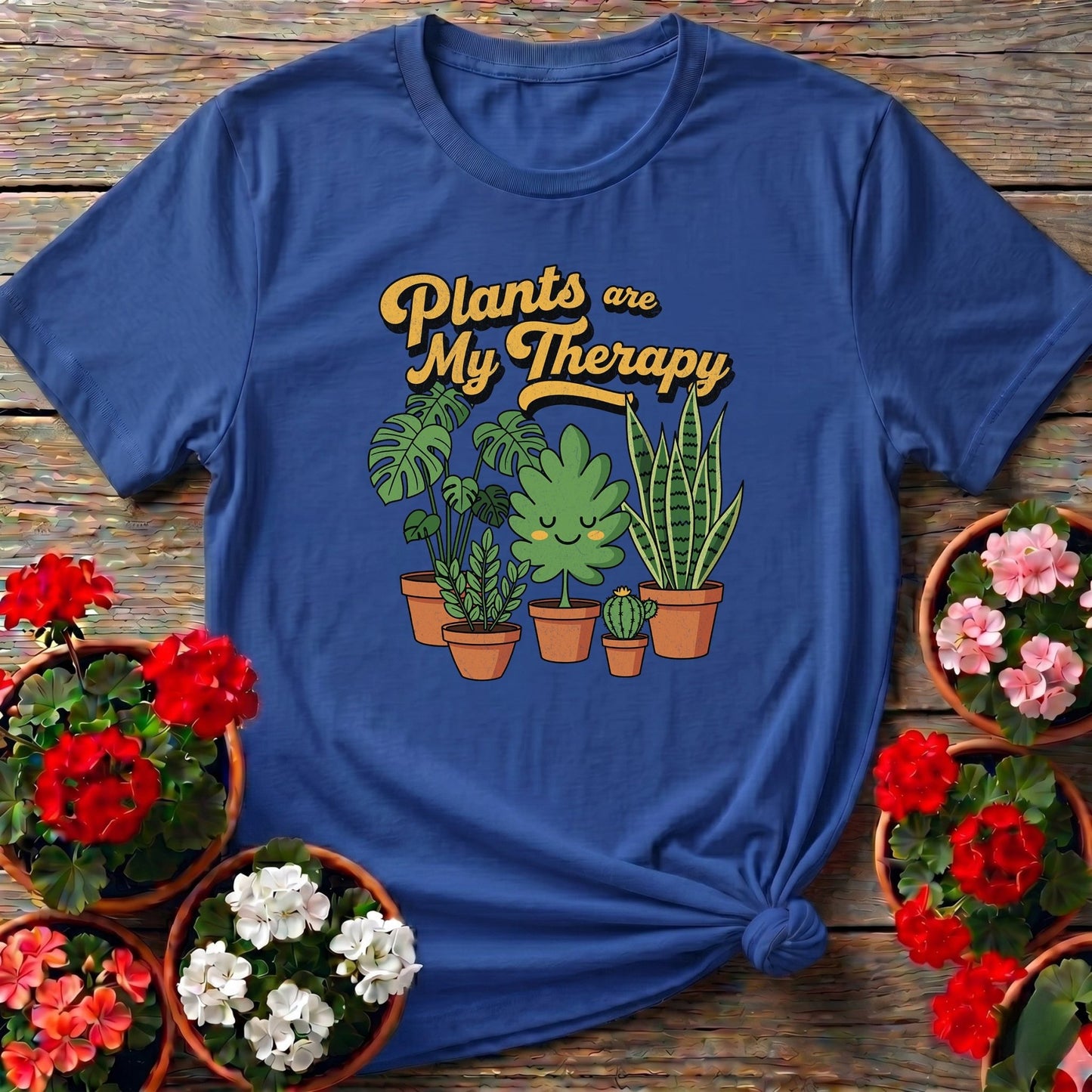 Plants Are My Therapy Houseplant T shirt - GardeningTshirts