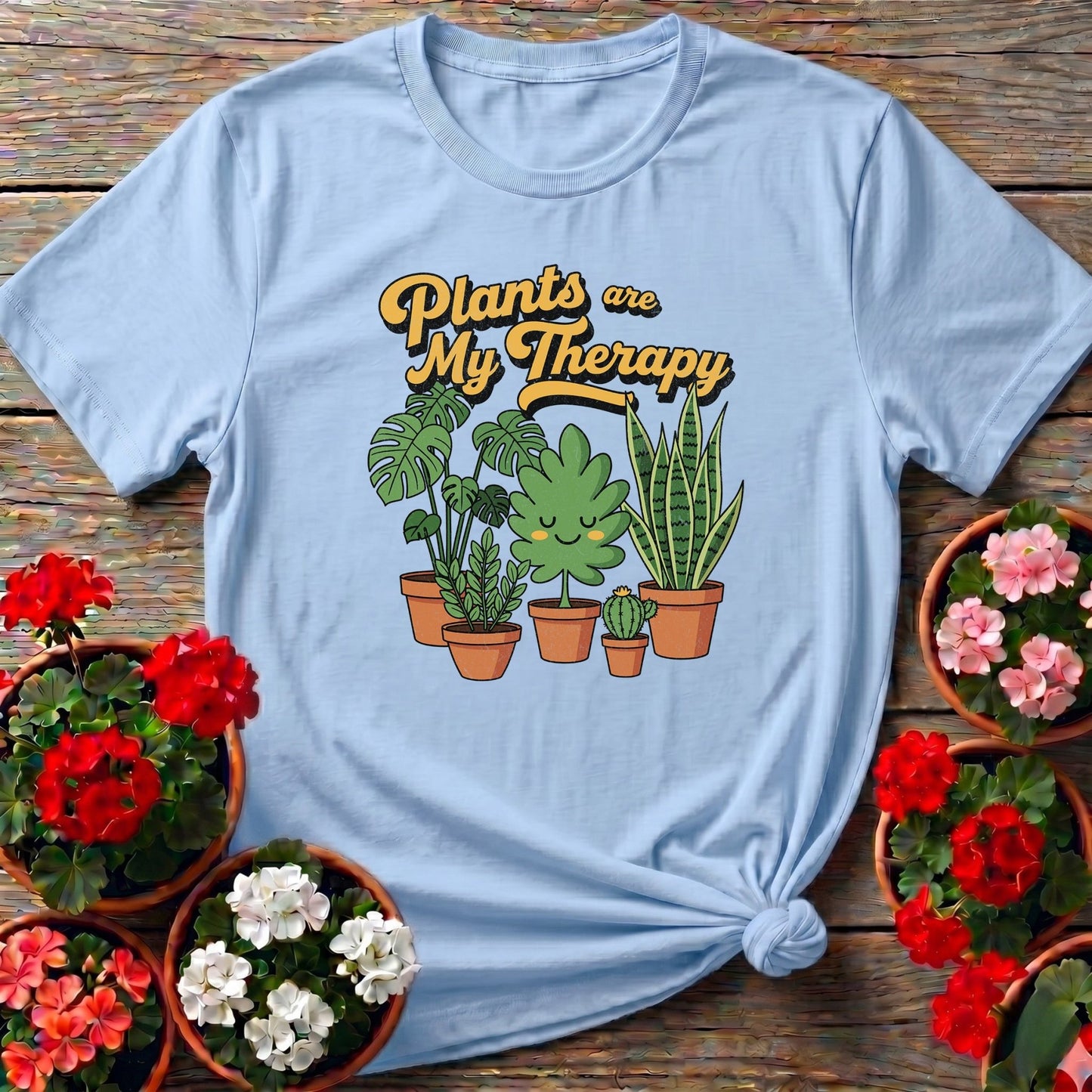Plants Are My Therapy Houseplant T shirt - GardeningTshirts