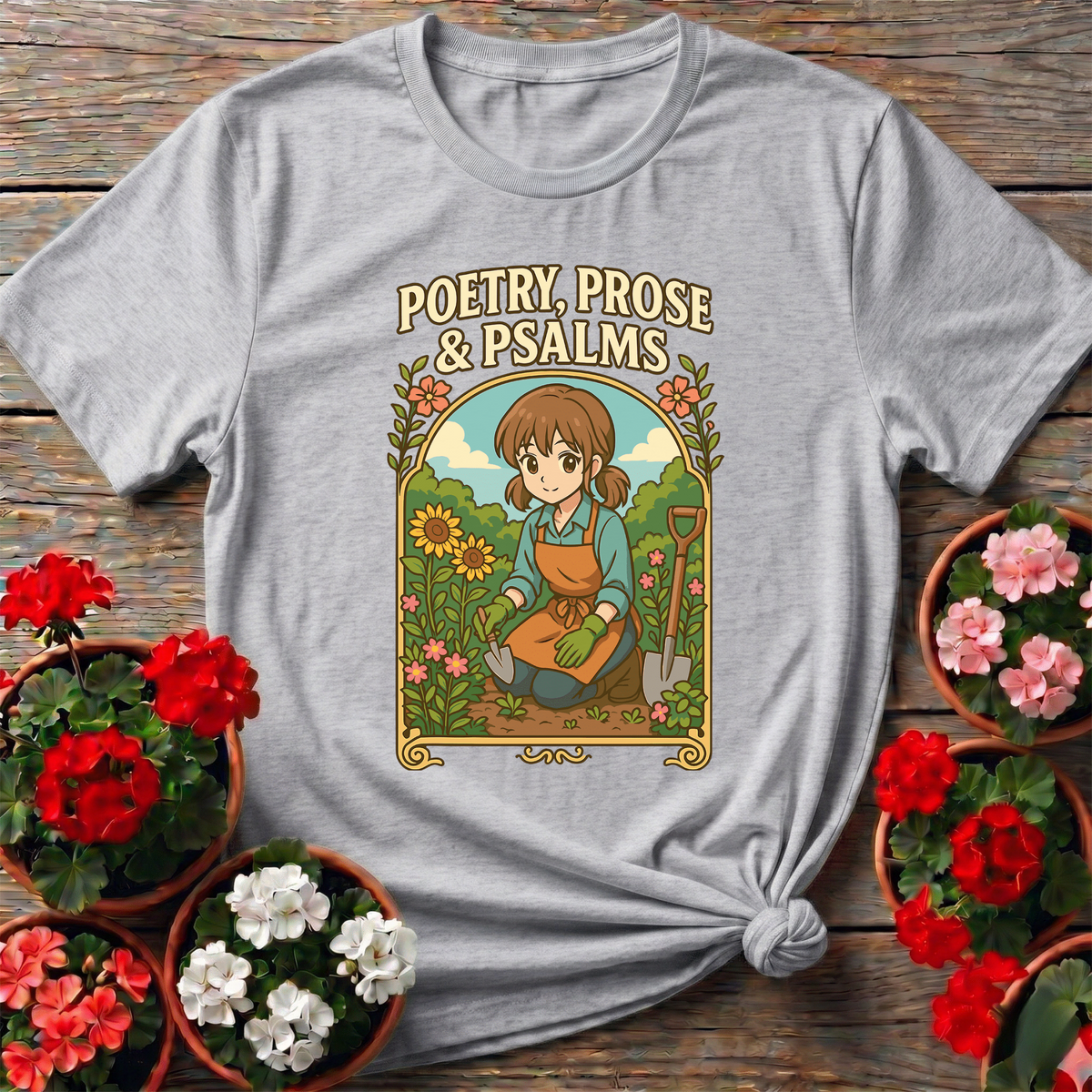 Poetry Prose and Psalms Gardening Tee for Women - GardeningTshirts