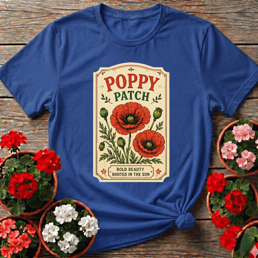 Poppy Patch Bold Beauty Rooted in the Sun Gardening Tee - GardeningTshirts