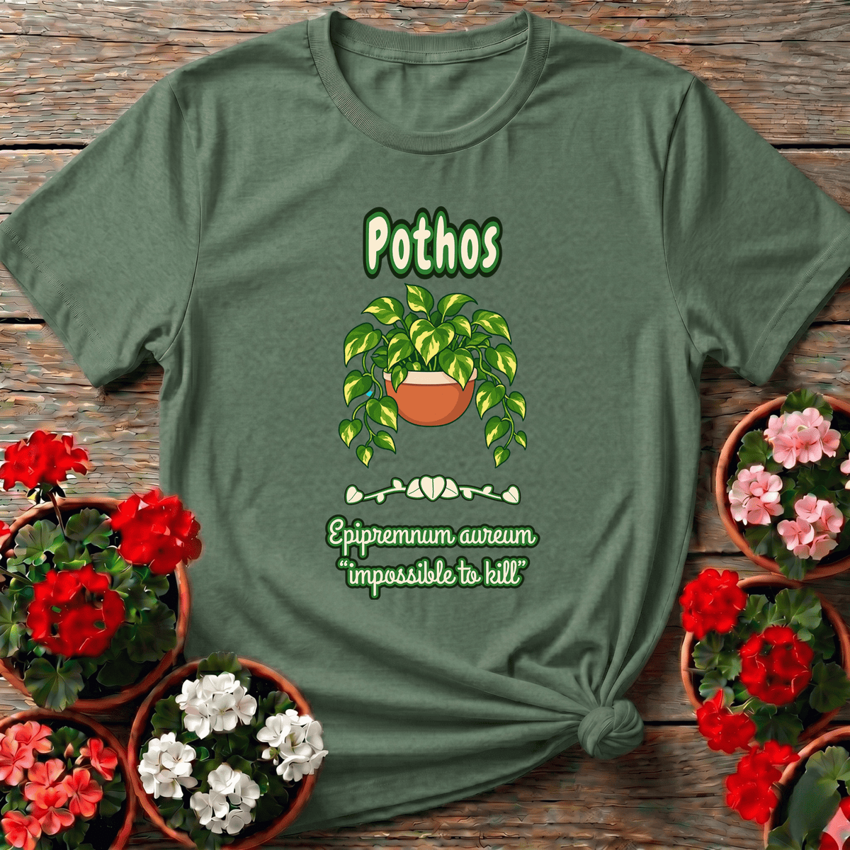 Pothos Epipremnum Aureum Impossible to Kill Plant Tee - GardeningTshirts