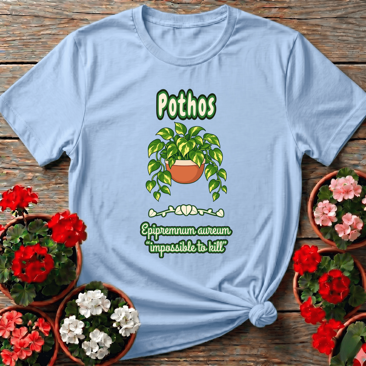 Pothos Epipremnum Aureum Impossible to Kill Plant Tee - GardeningTshirts