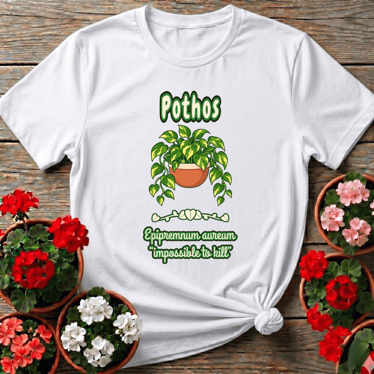 Pothos Epipremnum Aureum Impossible to Kill Plant Tee - GardeningTshirts