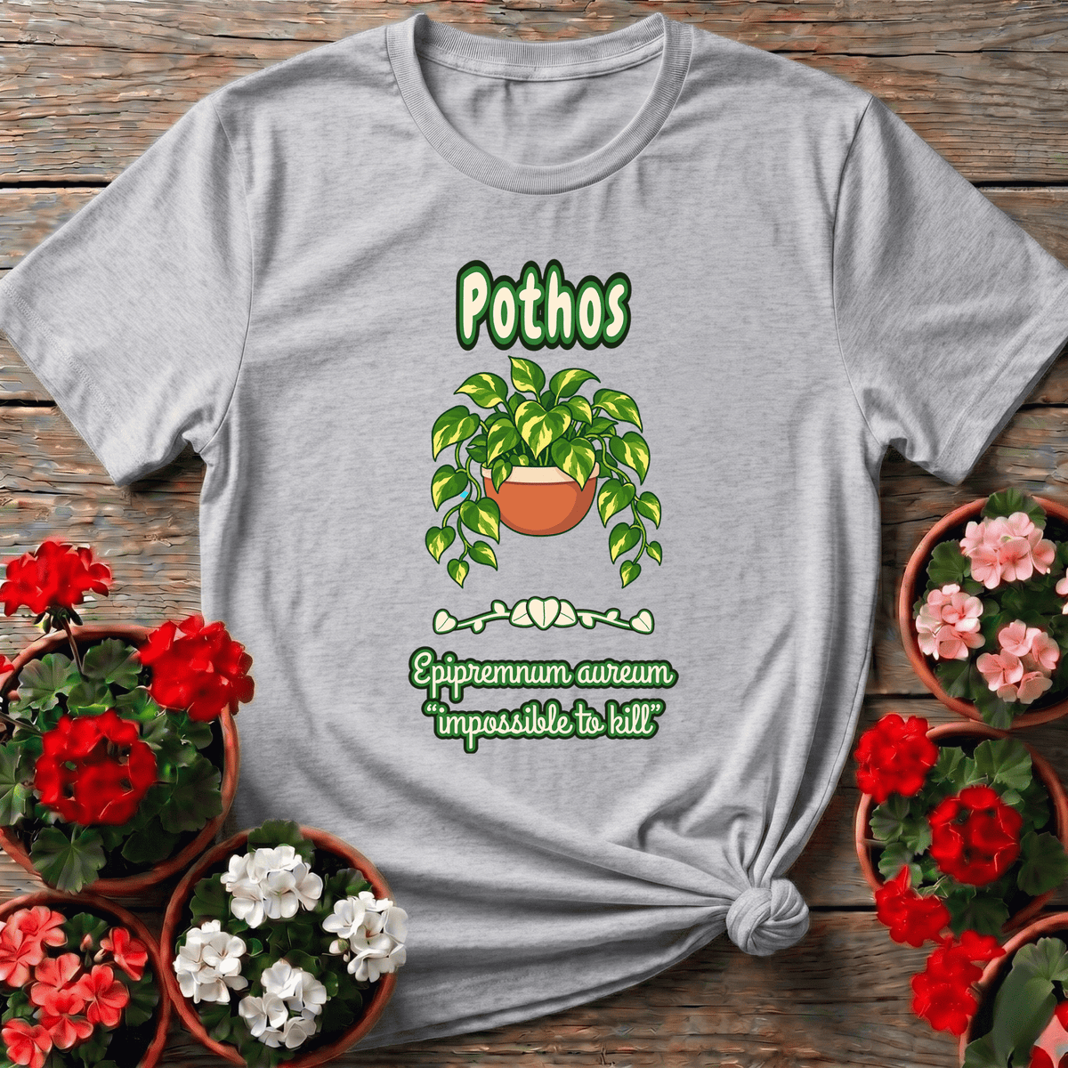 Pothos Epipremnum Aureum Impossible to Kill Plant Tee - GardeningTshirts