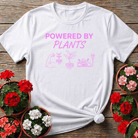 Powered By Plants Gardening Tee for Plant Lovers - GardeningTshirts