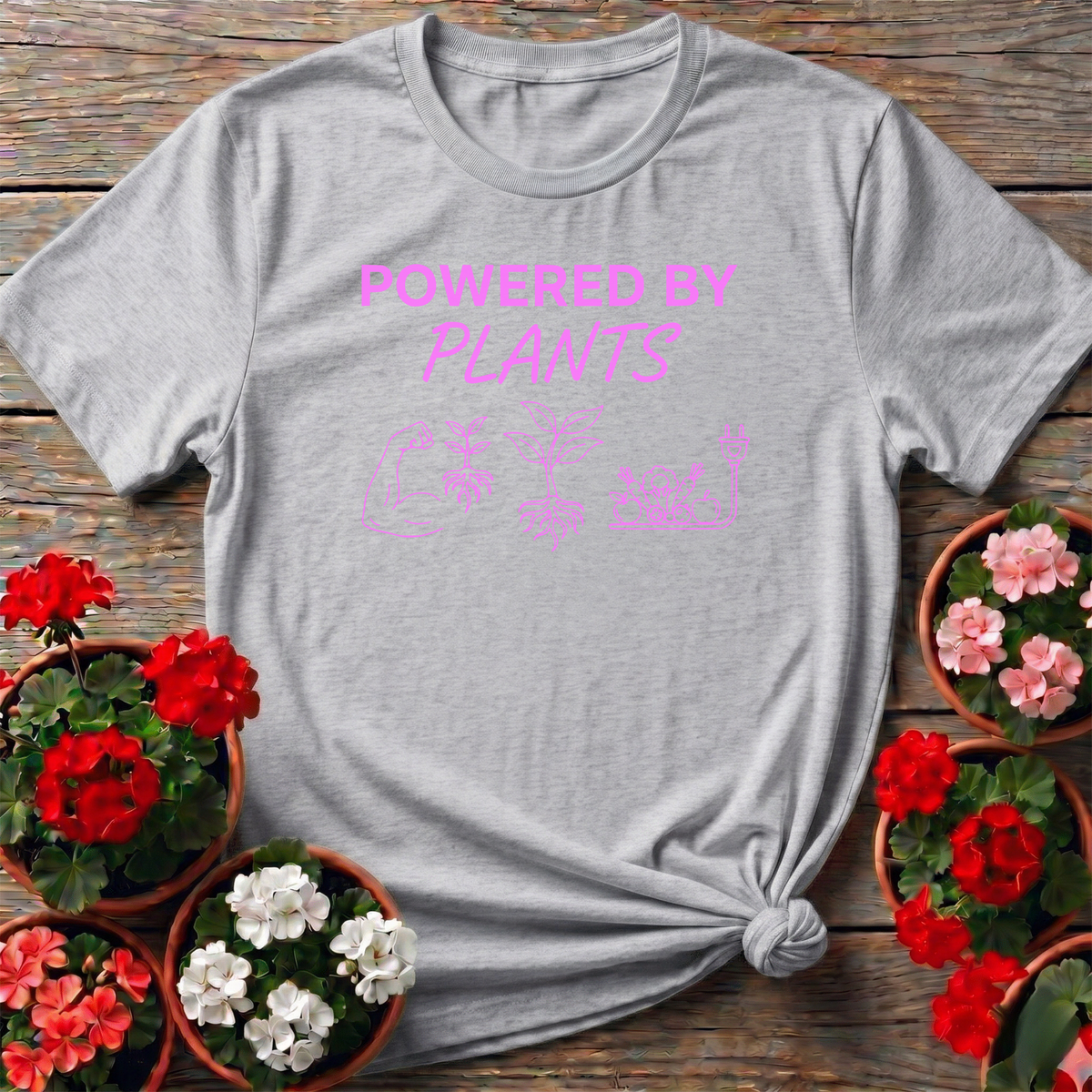 Powered By Plants Gardening Tee for Plant Lovers - GardeningTshirts