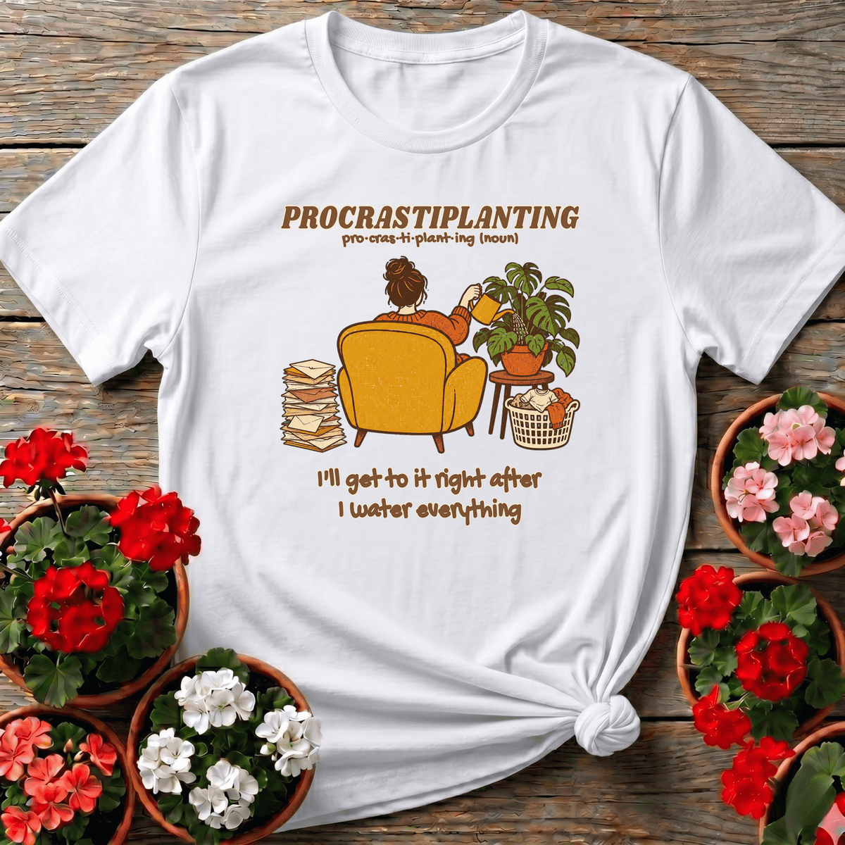 Procrastiplanting Funny Plant Lady Dictionary T-Shirt - GardeningTshirts