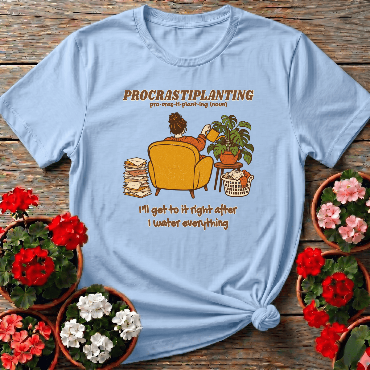 Procrastiplanting Funny Plant Lady Dictionary T-Shirt - GardeningTshirts