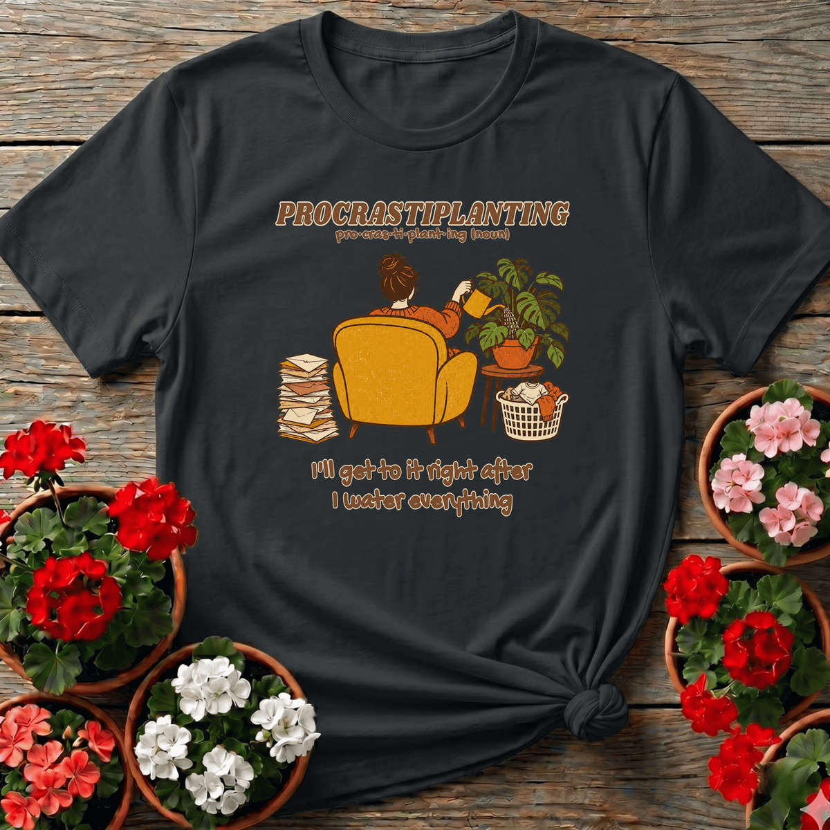 Procrastiplanting Funny Plant Lady Dictionary T-Shirt - GardeningTshirts