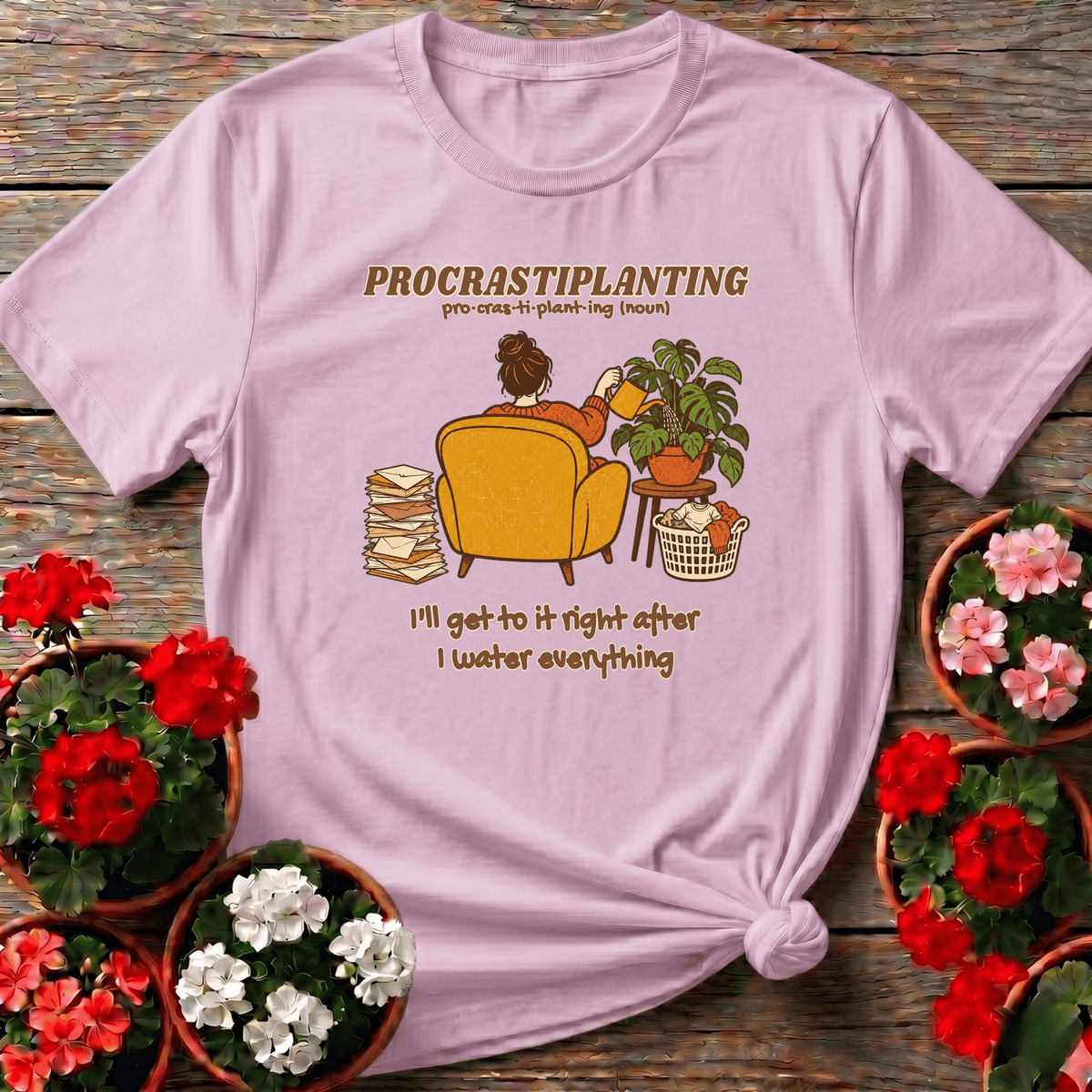 Procrastiplanting Funny Plant Lady Dictionary T-Shirt - GardeningTshirts