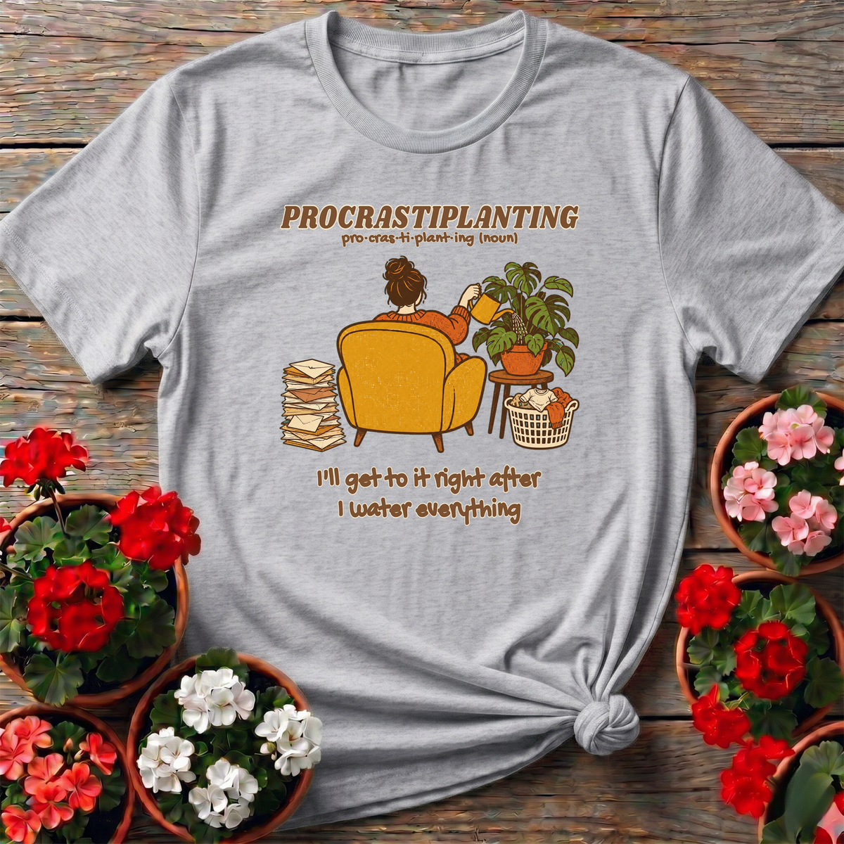 Procrastiplanting Funny Plant Lady Dictionary T-Shirt - GardeningTshirts
