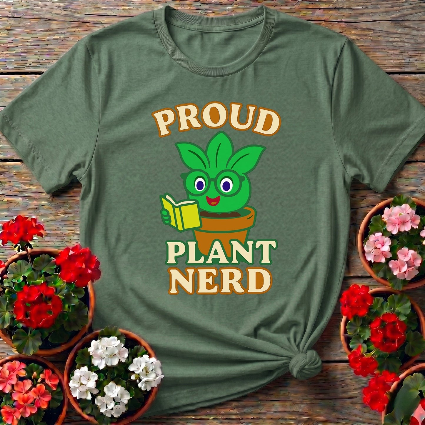 Proud Plant Nerd Cute Houseplant T-shirt - GardeningTshirts