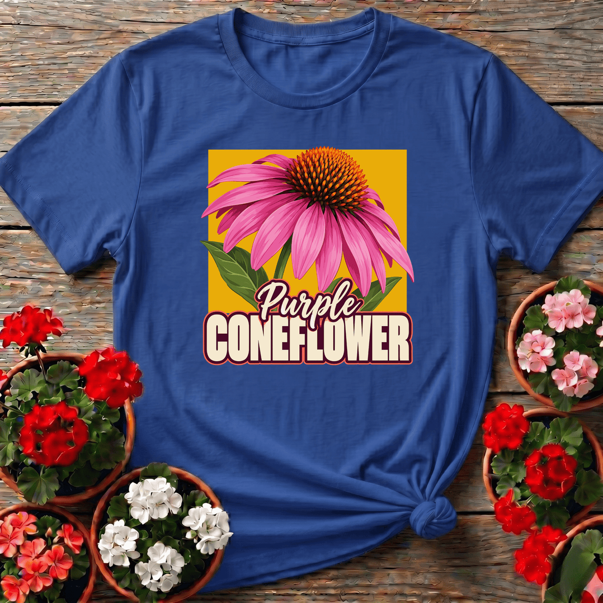 Purple Coneflower Echinacea Gardening T-Shirt - GardeningTshirts