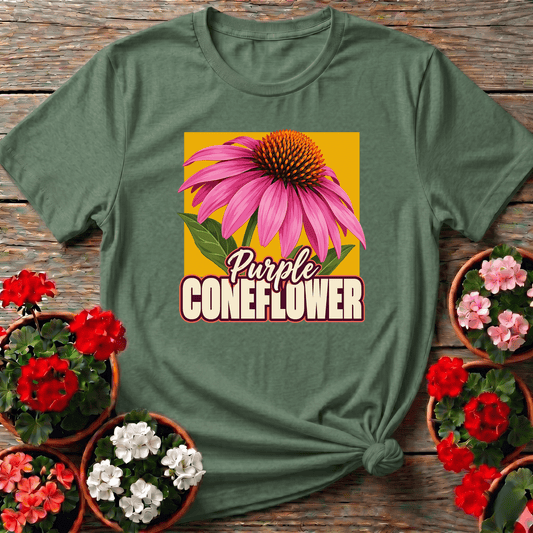 Purple Coneflower Echinacea Gardening T-Shirt - GardeningTshirts