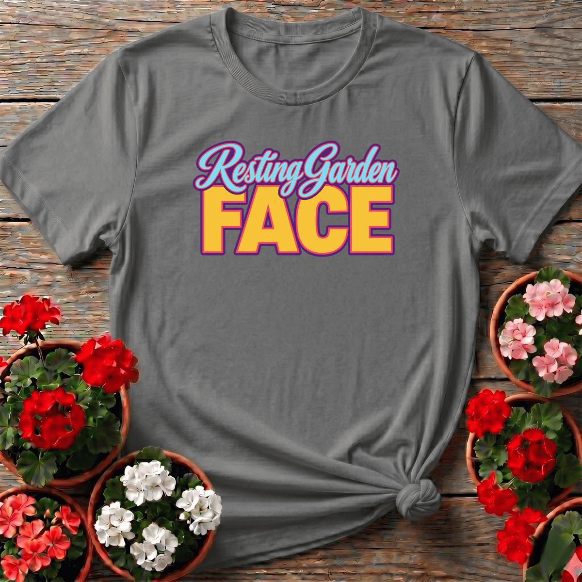 Resting Garden Face Funny Gardening T-Shirt for Plant Lovers - GardeningTshirts