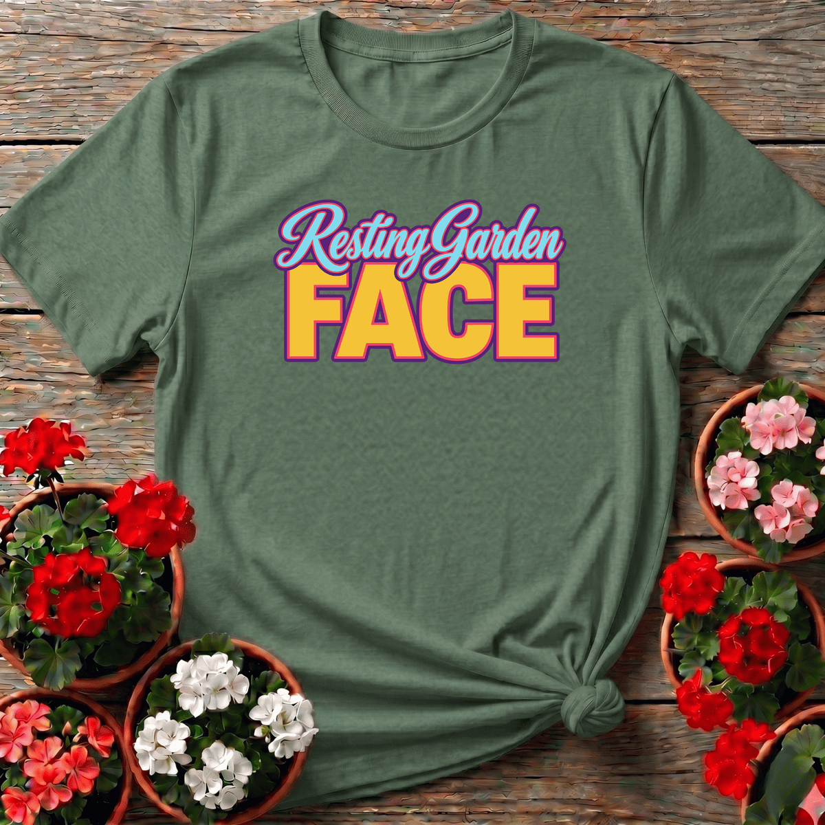 Resting Garden Face Funny Gardening T-Shirt for Plant Lovers - GardeningTshirts