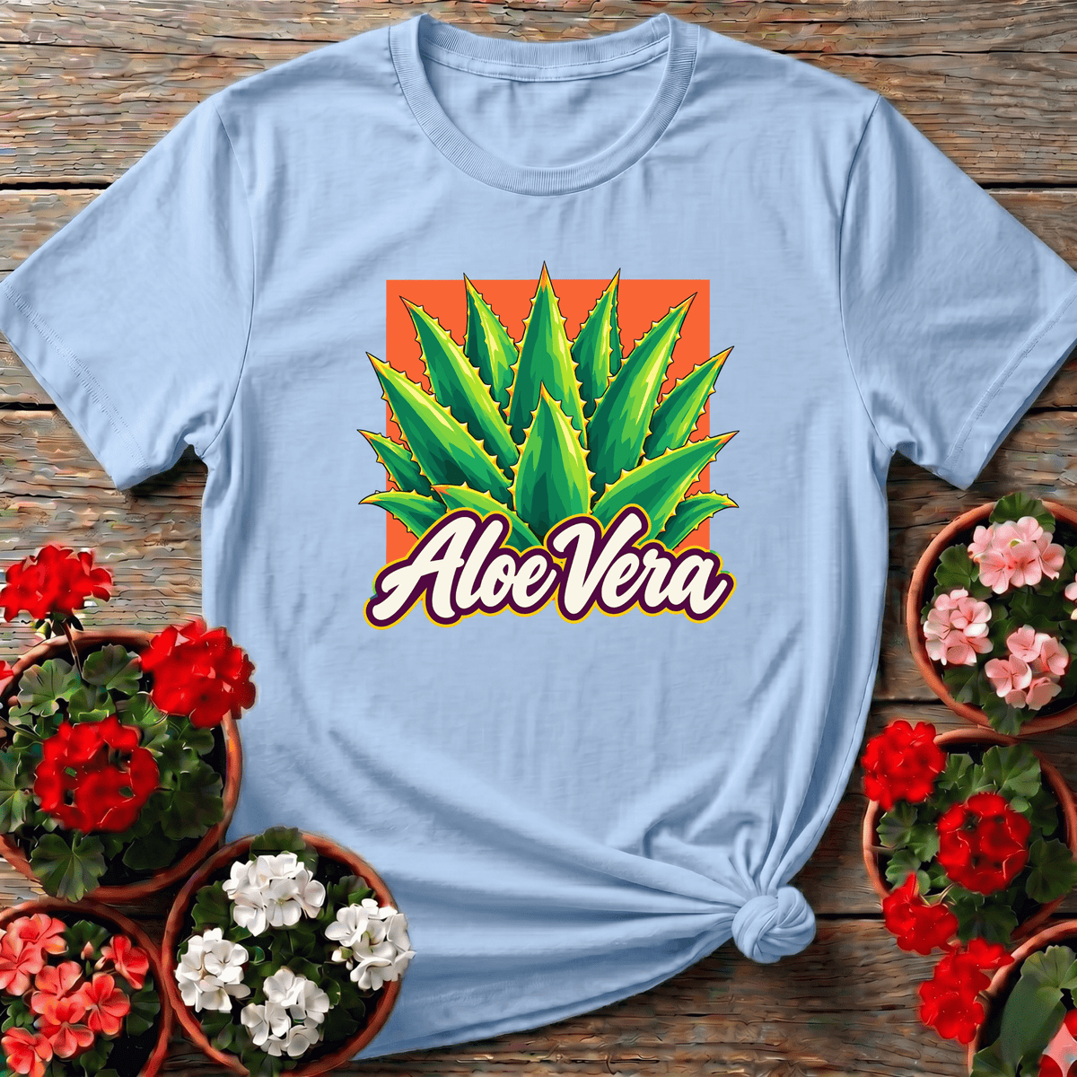 Retro Aloe Vera Gardening T-Shirt for Plant Lovers - GardeningTshirts